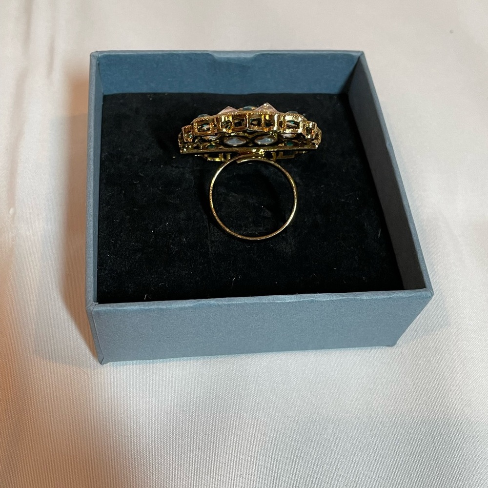 Turquoise stone adjustable ring - Picture 5 of 5